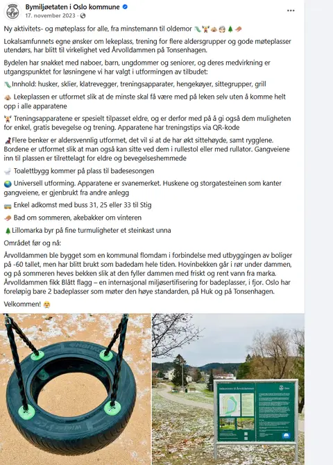Årvolldammen lekeplass